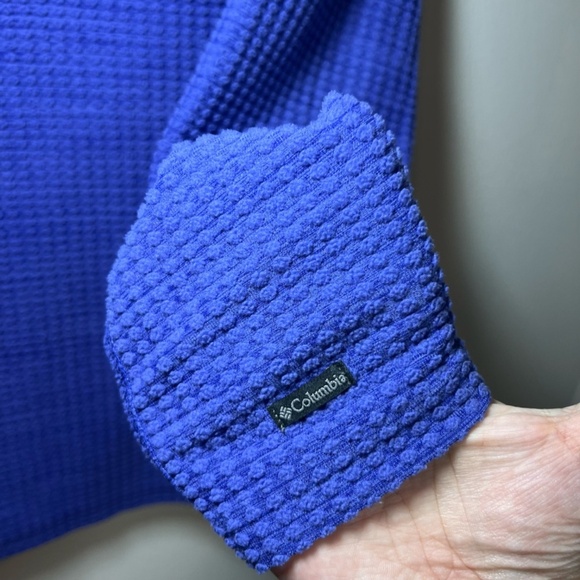 Columbia Womens Crestone Ridge Quarter Zip Pullover Shirt Purple Textured Medium - Picture 5 of 10